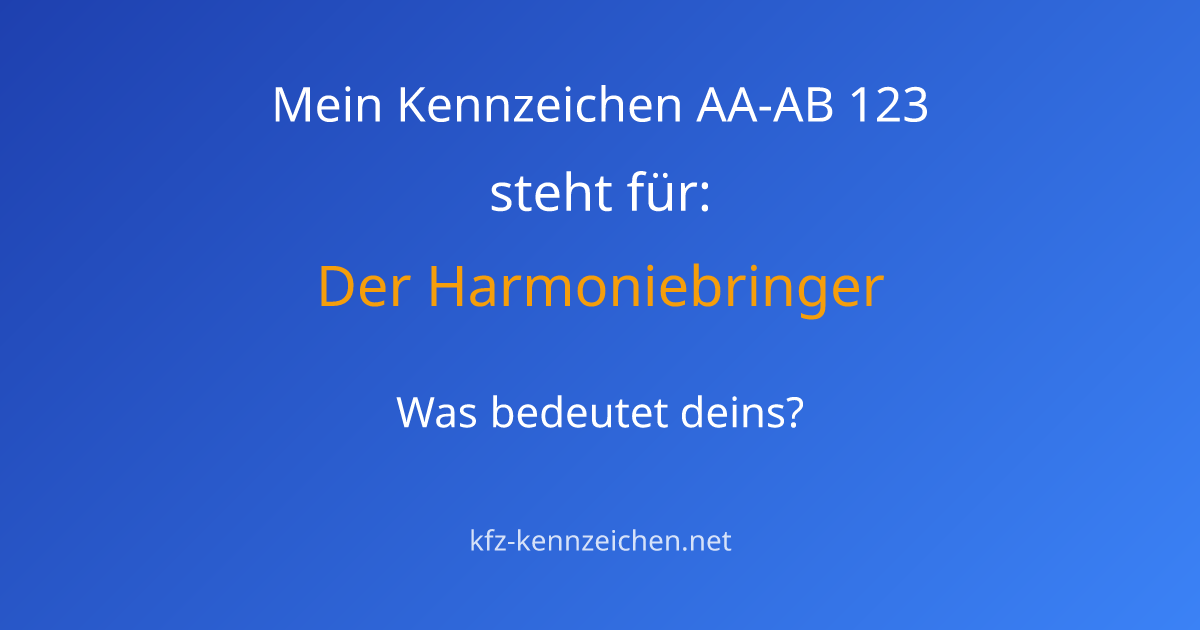 Numerologie-Analyse für Kennzeichen AA-AB 123