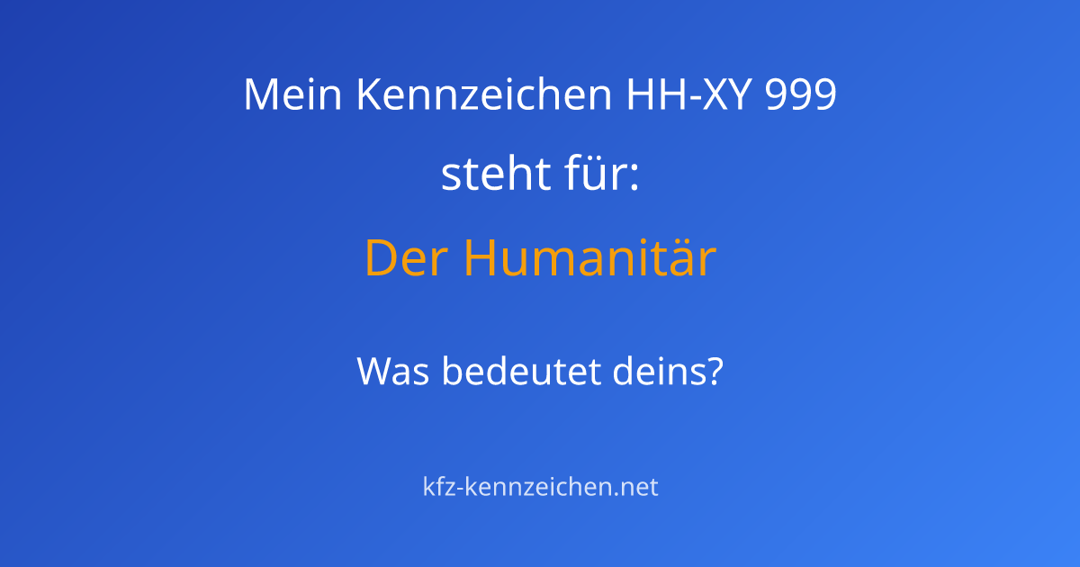 Numerologie-Analyse für Kennzeichen HH-XY 999