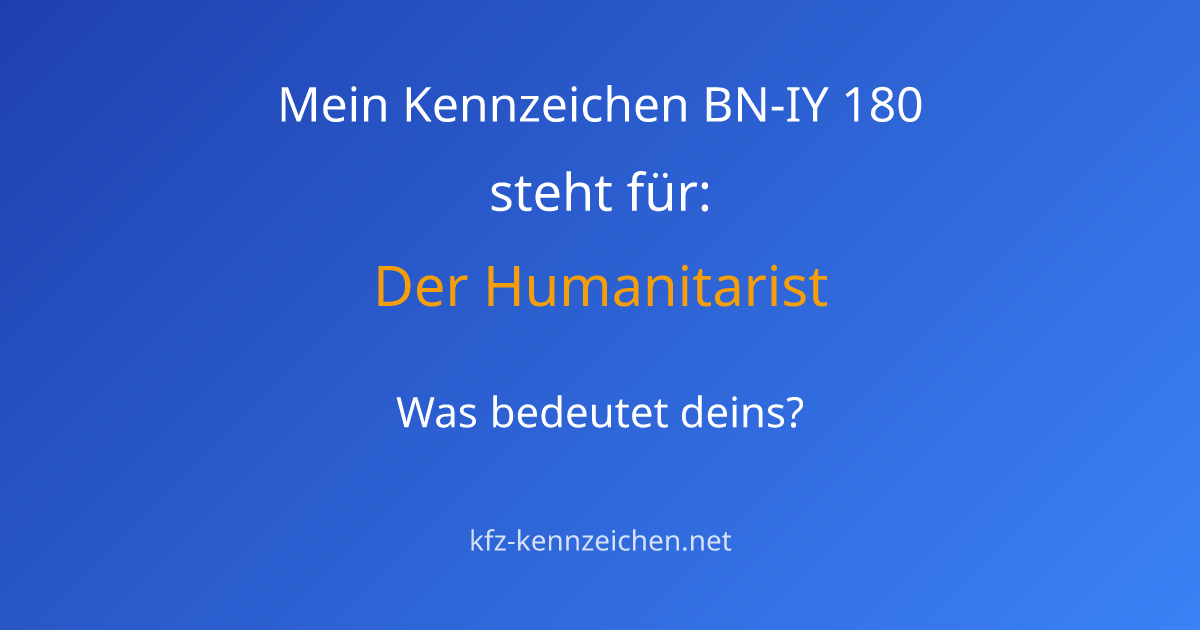 Numerologie-Analyse für Kennzeichen BN-IY 180